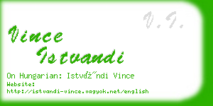 vince istvandi business card